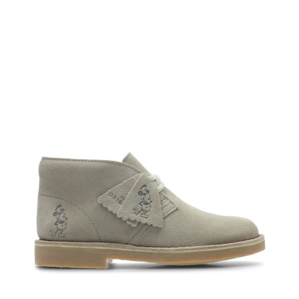 Clarks Boys Desert Boot Casual Shoes Sand Suede Embossed | CA-8067142